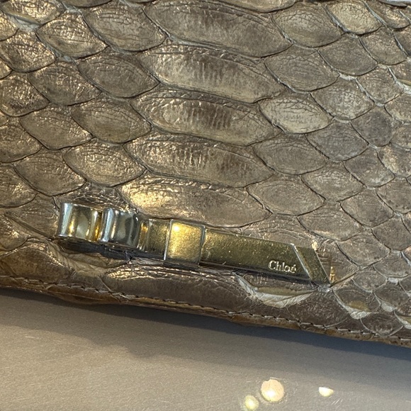 Chloe Gold Python Wallet - Picture 2 of 8
